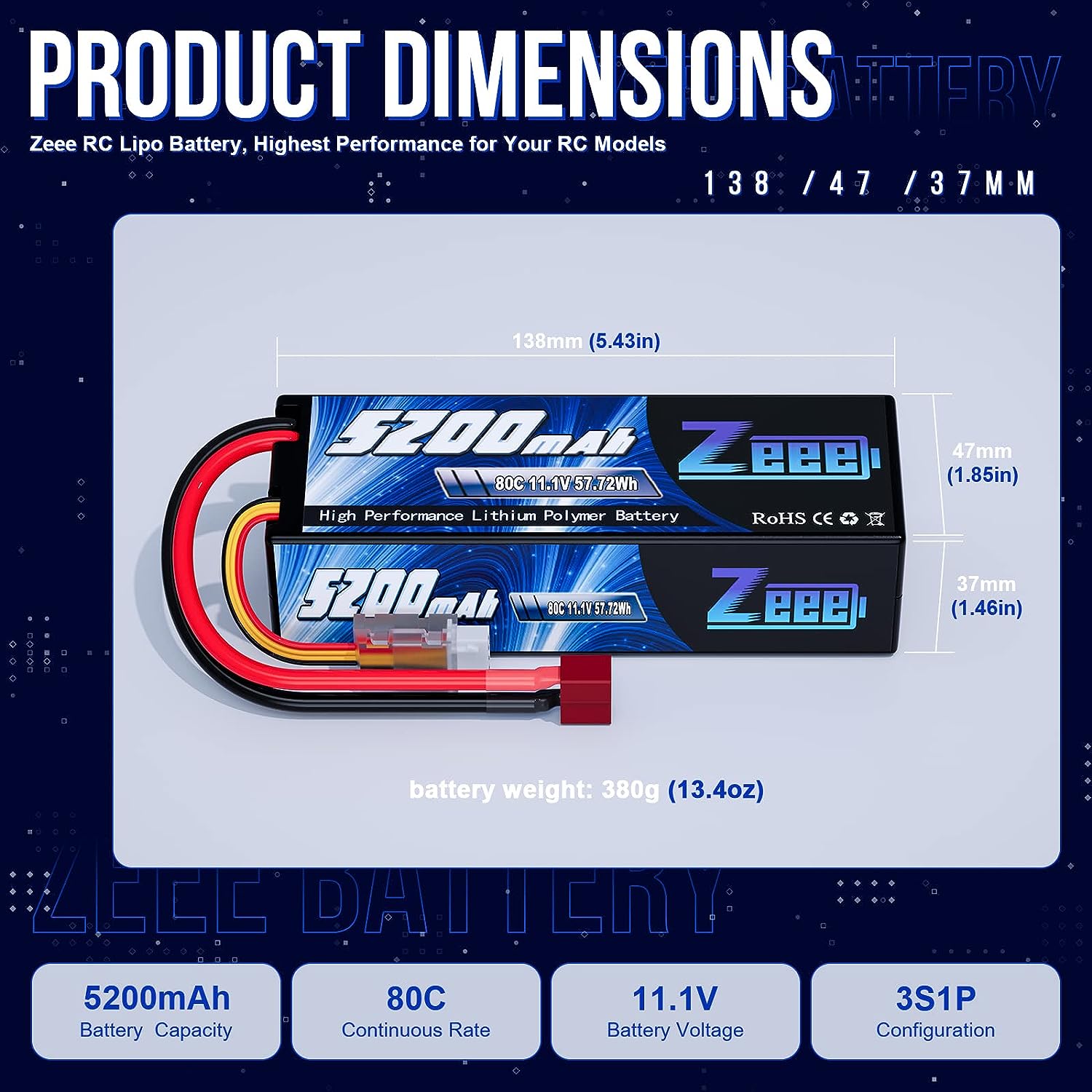 1/2 pièces Zeee 3S 5200mAh bat - Drone Battery 3S avis et prix