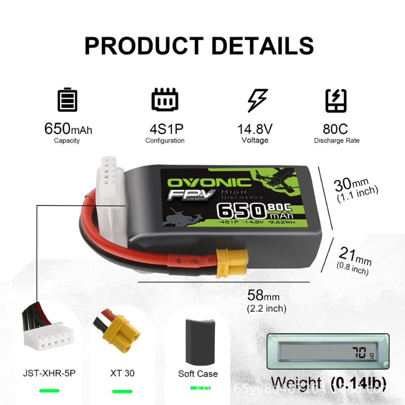 Batterie Lipo HOT OVONIC 650/8 - Drone Battery 3S avis et prix