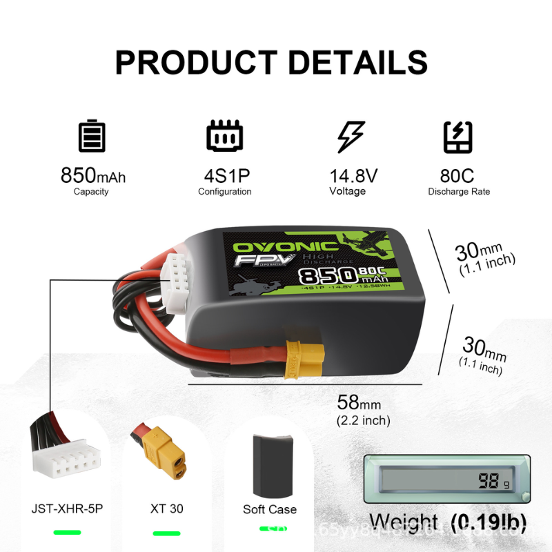 Batterie Lipo HOT OVONIC 650/8 - Drone Battery 3S avis et prix