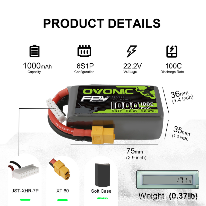 Batterie Lipo HOT OVONIC 650/8 - Drone Battery 3S avis et prix